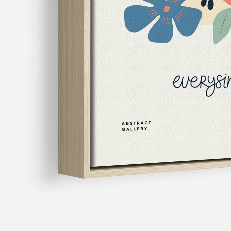 Obraz w ramie 80x120 - Kształtując Marzenia - kwiaty, nowoczesna abstrakcja - rama drewno