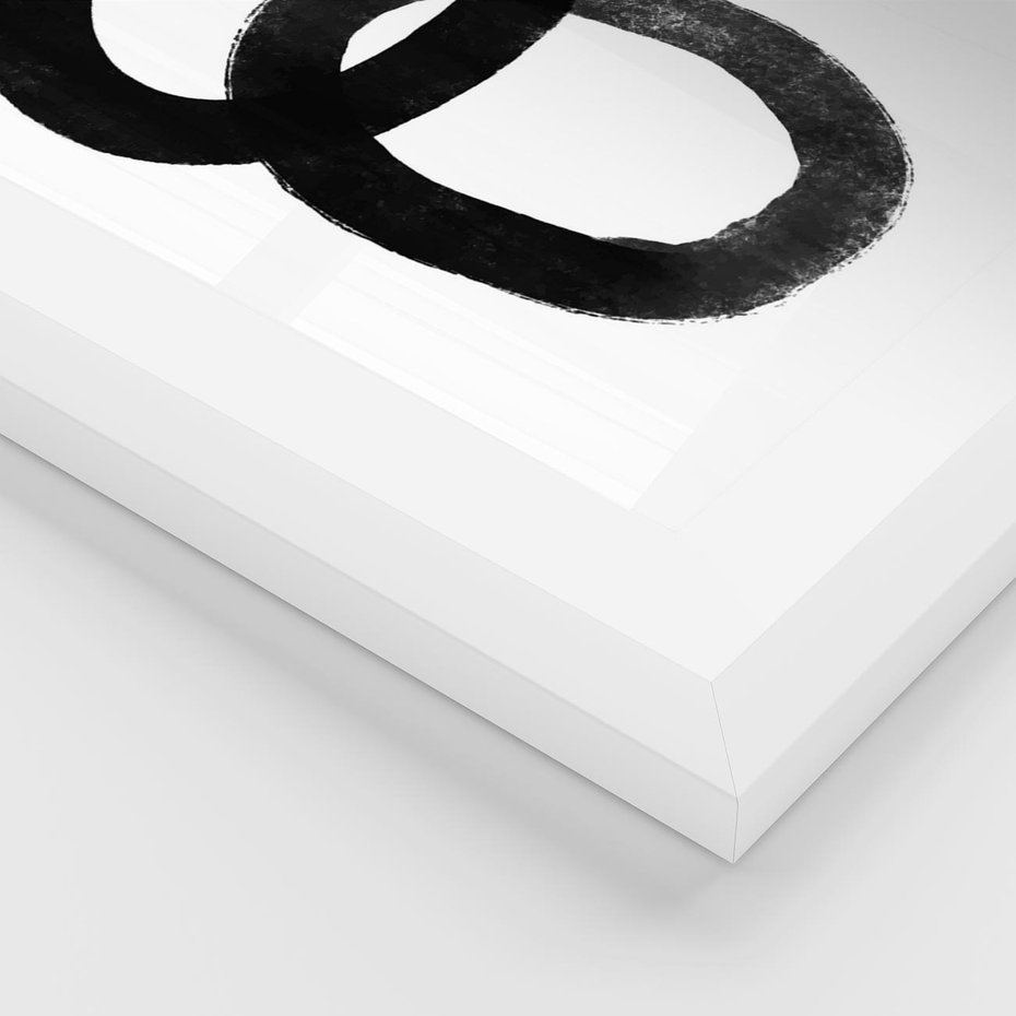 Plakat w ramie 40x50 - Kształtując Granice - abstrakcja, minimalizm - rama biała