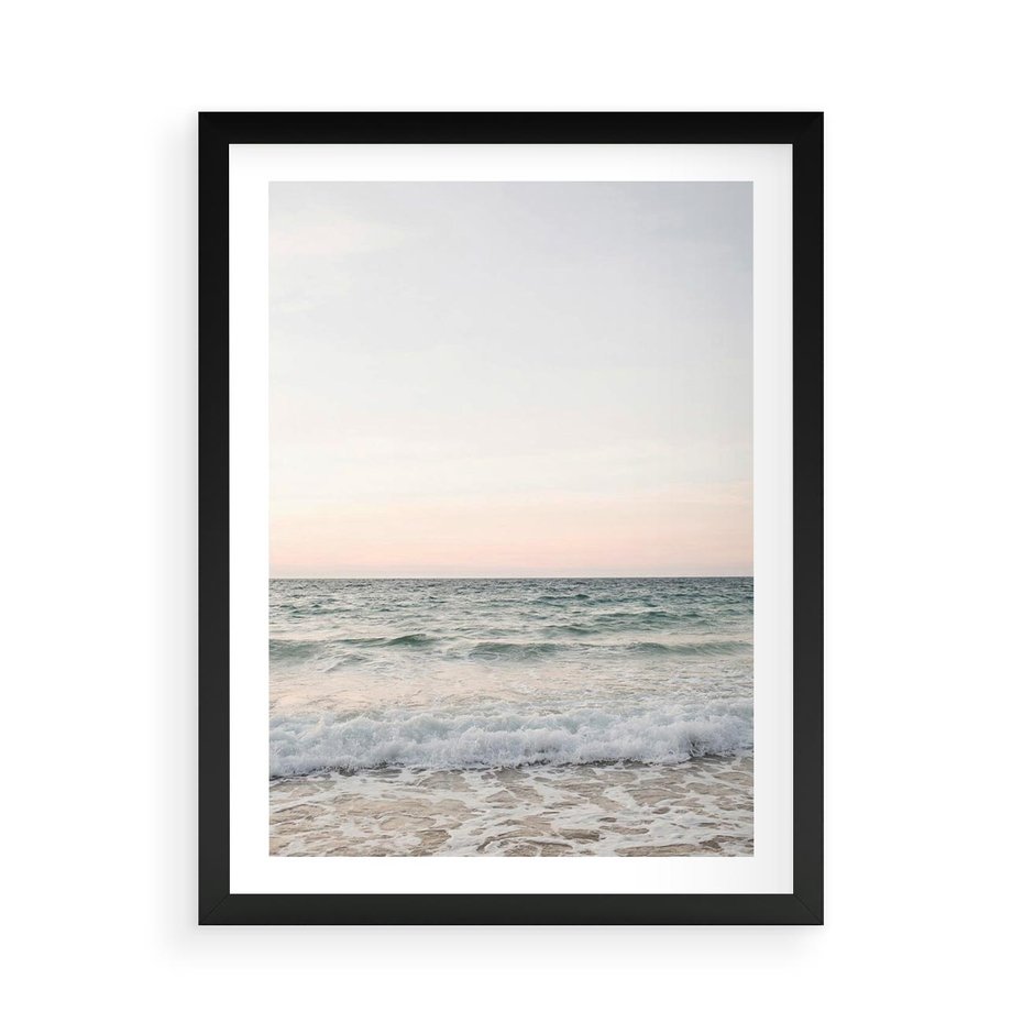 Plakat w ramie 50x70 - Morze i Fale - morze, fale - rama czarna