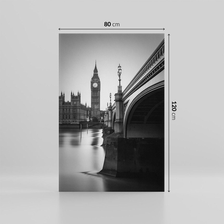 Obraz na płótnie 80x120 - Majestatyczny Big Ben w Londynie - Londyn, most