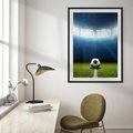 Plakat bez ramy 30x40 - Piłka w drodze do gola - piłka, gol