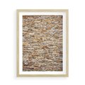 Plakat w ramie 50x70 - Mur z cegieł - surowa elegancja - mur, cegły - rama drewno