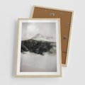 Plakat w ramie 50x70 - Zimowa Wielkość - górski krajobraz, zima w górach - rama drewno