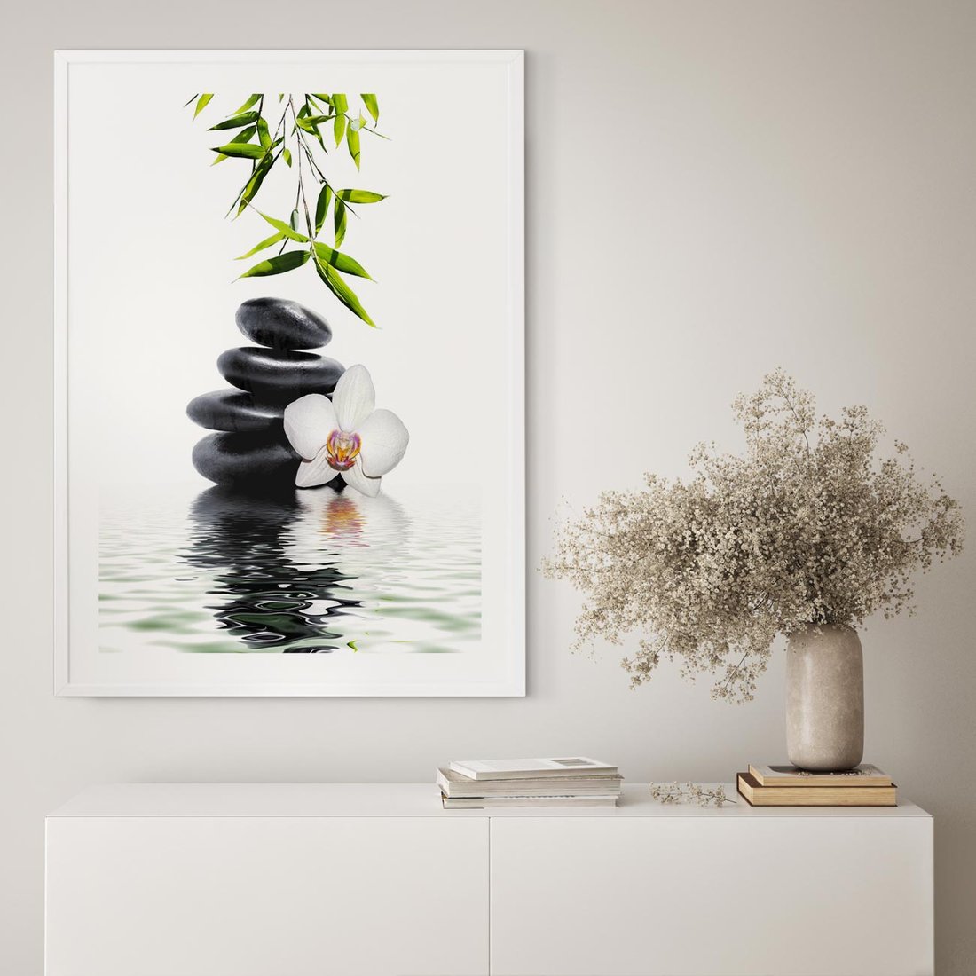 Plakat bez ramy 50x70 - Orchidea w Spa - spa, orchidea