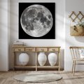 Obraz w ramie 50x50 - Księżycowa Aura - zdjęcie, ogromny księżyc na czarnym tle - rama czarna