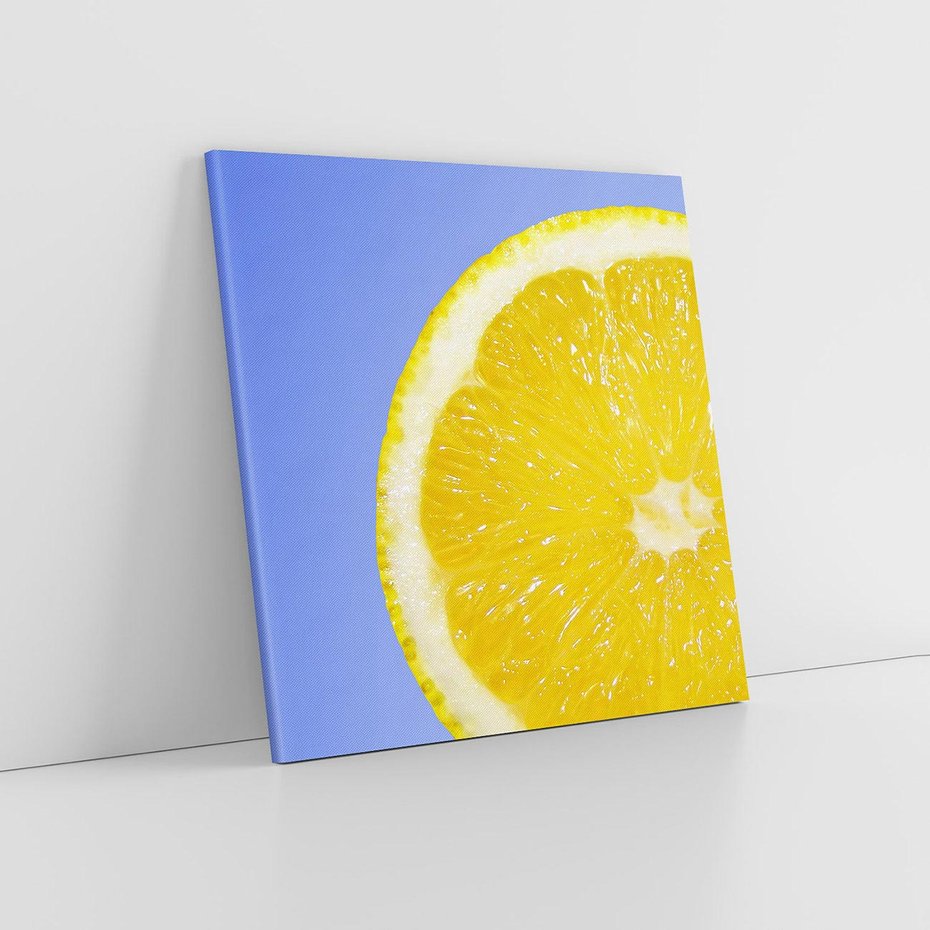 Obraz na płótnie 30x30 - Cytryna Żywa Energia - cytryna, owoce