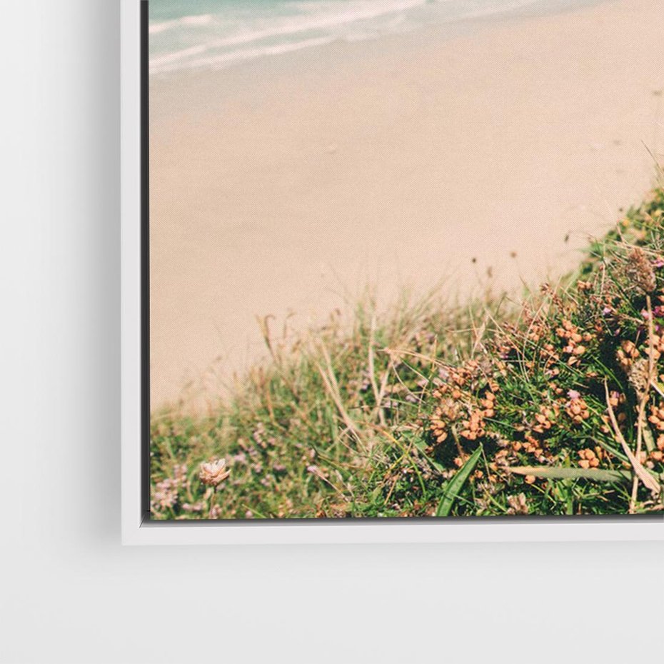 Obraz w ramie 100x70 - Perspektywa Klifu - fotografia, ocean - rama biała