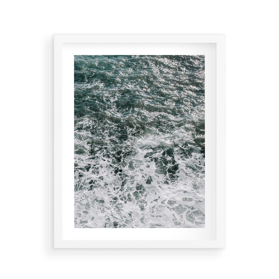 Plakat w ramie 40x50 - Sztormowa Przygoda - morze, ocean - rama biała