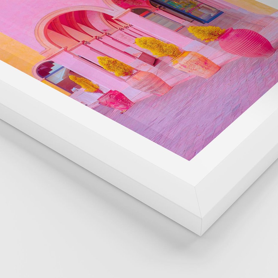 Plakat w ramie 40x50 - Marokańskie pastele - marokański, pastele - rama biała