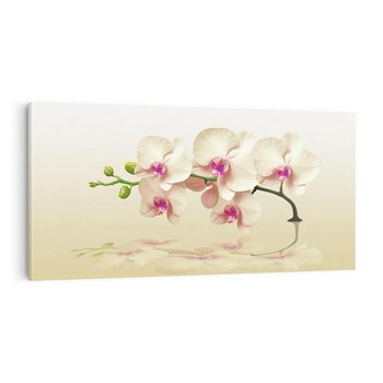 Obraz na płótnie 100x50 - Kwiatowa harmonia w SPA - orchidea, kwiat