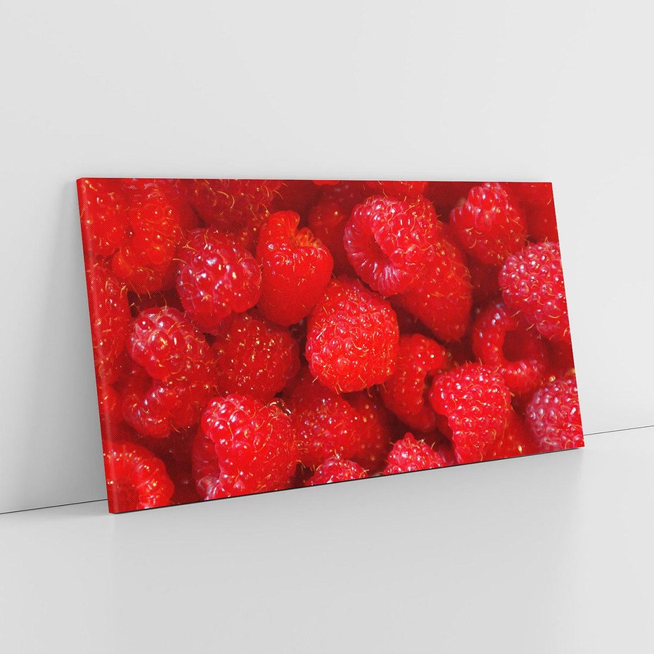 Obraz na płótnie 120x60 - "Maliny - Owocowy Raj - maliny, owoce