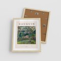 Plakat w ramie 40x50 - Gauguin: Reprodukcja i Typografia - Gauguin, reprodukcja - rama drewno