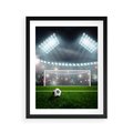 Plakat w ramie 40x50 - Strzał do bramki - piłka, nożna - rama czarna