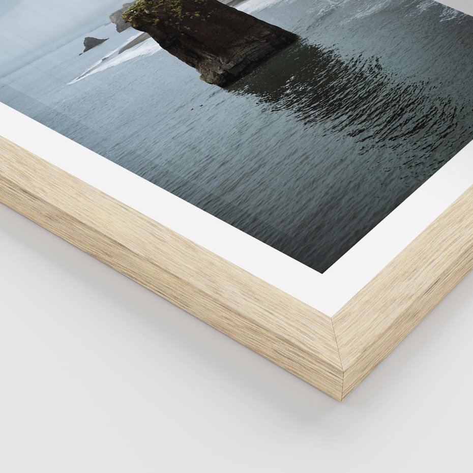 Plakat w ramie 40x50 - Mistyczna Aura - morze, mgła - rama drewno