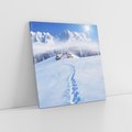 Obraz na płótnie 70x70 - Magia zimowych gór - zima, góry