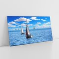 Obraz na płótnie 120x60 - Łódki na morzu i niebo - łódki, morze