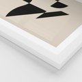 Plakat w ramie 50x70 - Rozkwitająca Abstrakcja - abstrakcyjne geometryczne kształty, minimalizm - rama biała