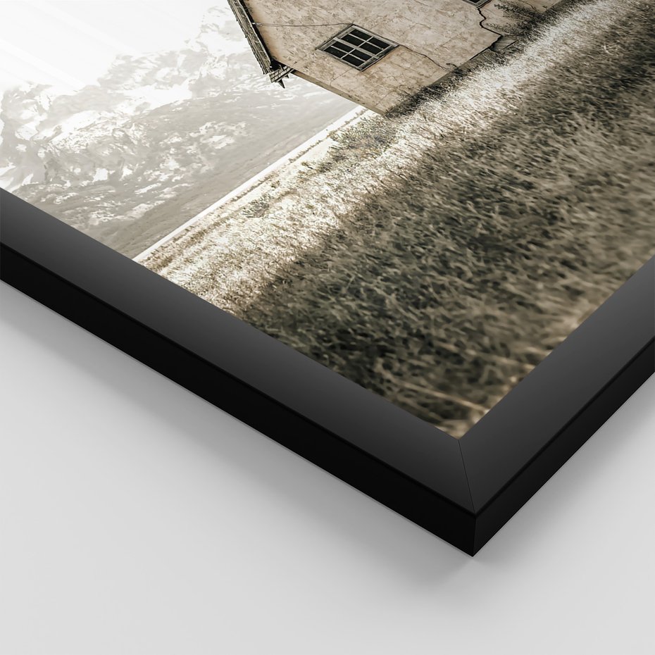 Zestaw obrazy w ramie 30x40 galeria - Rustykalny, cytat, dom - rama czarna