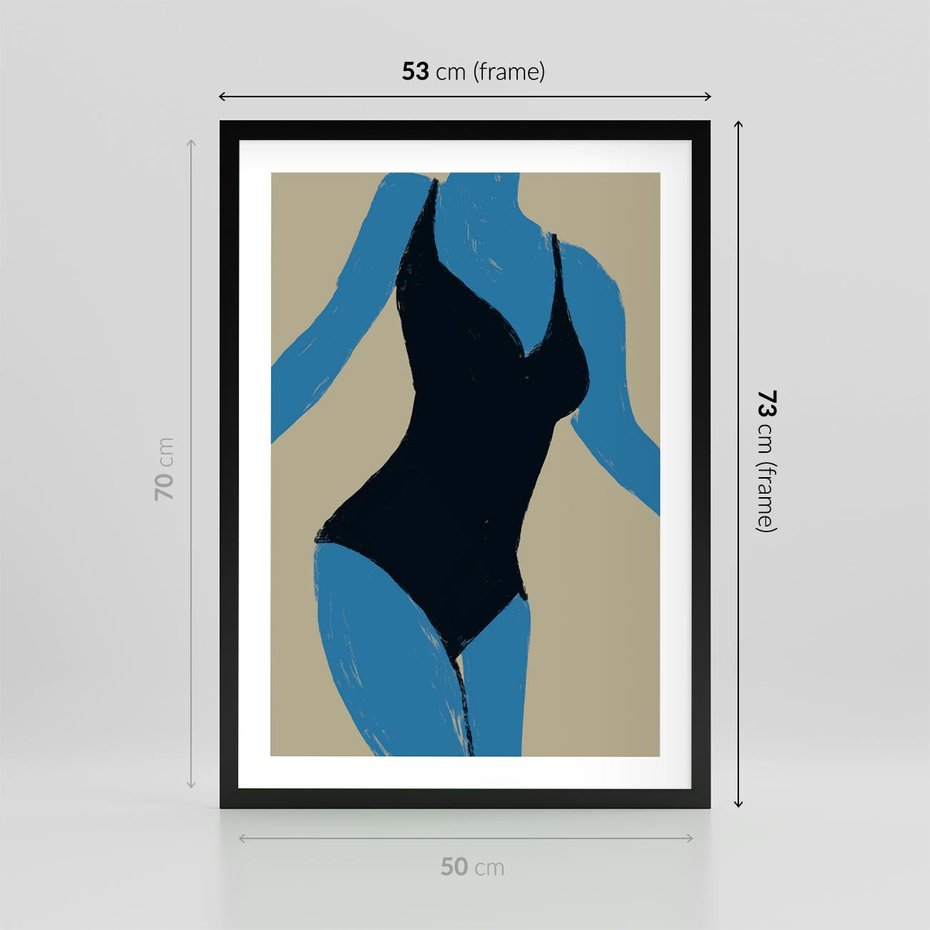 Plakat w ramie 50x70 - Zaklęta Kompozycja - abstrakcyjny plakat, nowoczesna sztuka - rama czarna