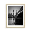 Plakat w ramie 40x50 - Majestatyczny Big Ben w Londynie - Londyn, most - rama drewno