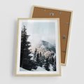 Plakat w ramie 50x70 - Góry, Las i Śnieg na Obrazie - góry, las - rama drewno