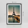 Plakat w ramie 50x70 - Paryski Szczyt - Paryż, wieża - rama czarna