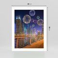 Plakat bez ramy 40x50 - Fajerwerki Nowego Roku - nowy rok, fajerwerki