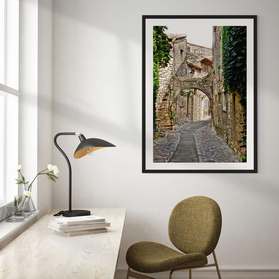 Plakat bez ramy 30x40 - Urokliwa perspektywa uliczki - uliczka, perspektywa