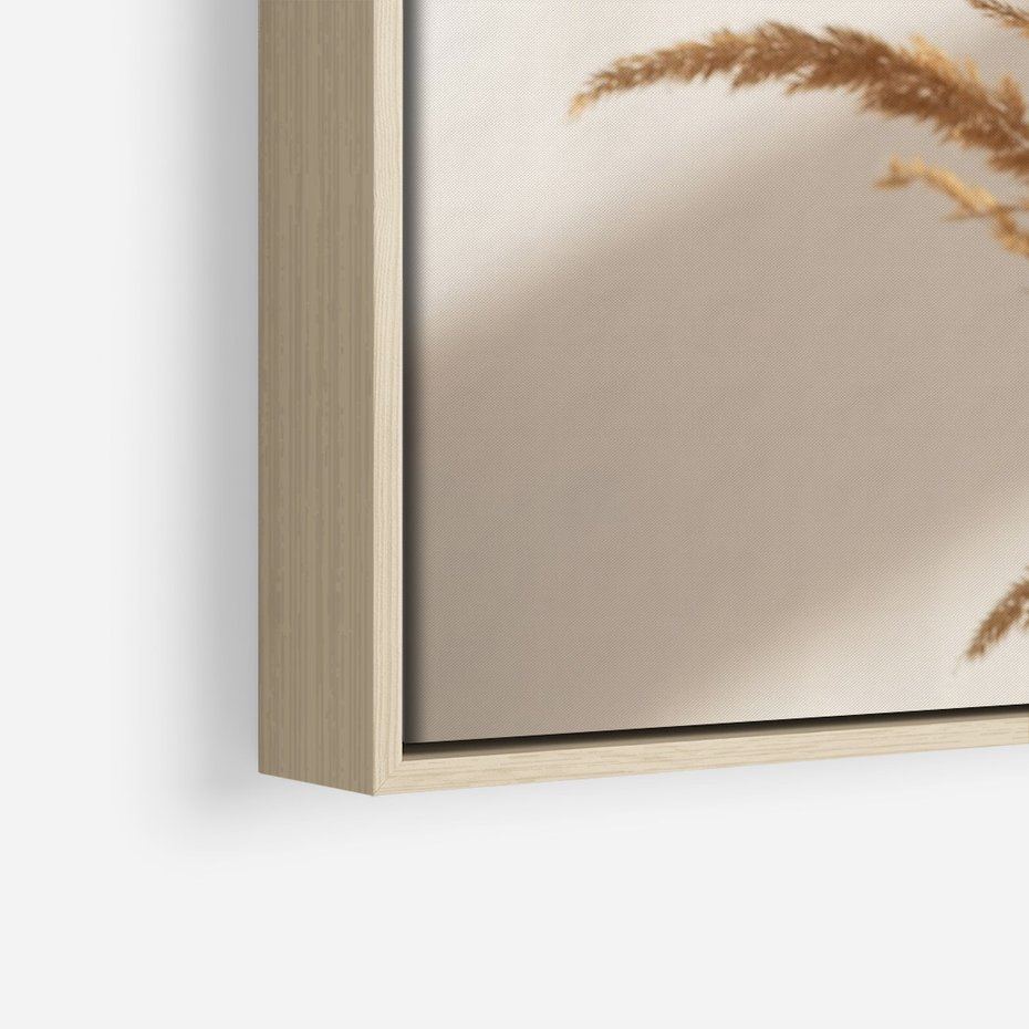 Obraz w ramie 80x120 - Swobodne trawy boho - boho, suche - rama drewno