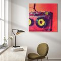 Obraz na płótnie 60x60 - Kaseta - Muzyka Retro - kaseta, muzyka