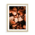 Plakat w ramie 50x70 - Jesienna Paleta - liście, jesień - rama drewno
