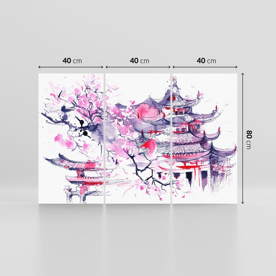 Obraz na płótnie 120x80 - Japońska Serenada: Obraz Azji w Twoim Domu - Japonia, obraz