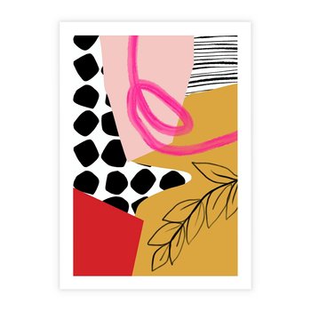 Plakat bez ramy 40x50 - Księga Form i Plam - abstrakcyjna kompozycja, różne tekstury