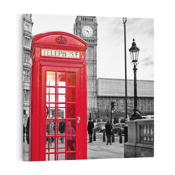 Obraz na płótnie 60x60 - Budka w Londynie - Londyn, budka