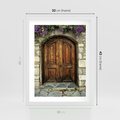 Plakat w ramie 30x40 - Tajemnicze stare drzwi - stare, drzwi - rama biała