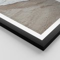 Plakat w ramie 40x50 - Brzeg Morza: Malownicza Plaża i Fale - morze, plaża - rama czarna