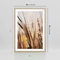 Plakat w ramie 50x70 - Malownicza Łąka z Trawam - trawy, łąka - rama drewno