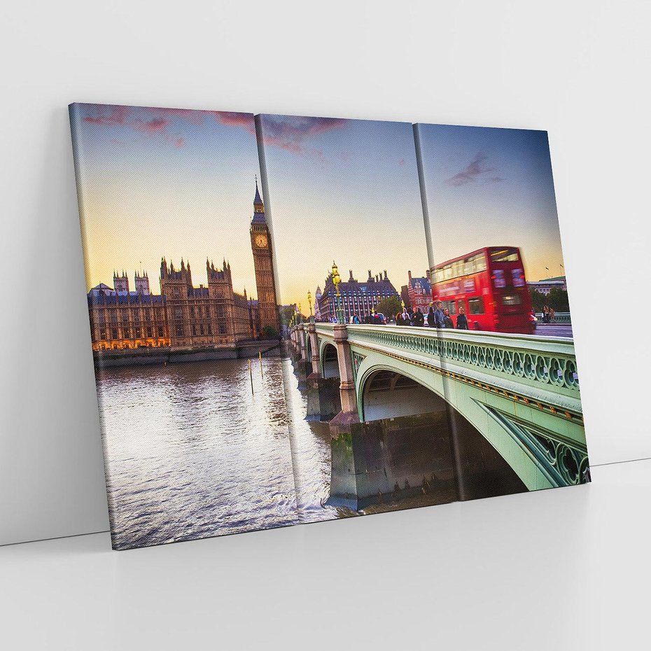 Obraz na płótnie 120x80 - London Calling: Autobus i Big Ben - Londyn, autobus