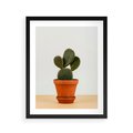 Plakat w ramie 40x50 - Kwiatowy taniec kaktusa - kaktus, kwiat - rama czarna