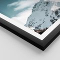 Plakat w ramie 30x40 - Nocna Magia w Górach - fotografia, śnieg - rama czarna