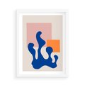 Plakat w ramie 50x70 - Bezgraniczna Galeria Plam - abstrakcja, nowoczesny plakat - rama biała