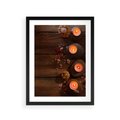 Plakat w ramie 30x40 - Relaksujące spa z pochodniami - spa, świece - rama czarna