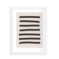 Plakat w ramie 50x70 - Strukturalna Rewolucja Form - minimalizm, czarne pasy - rama biała