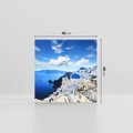 Obraz na płótnie 40x40 - Magiczne Widoki - Santorini, perspektywa