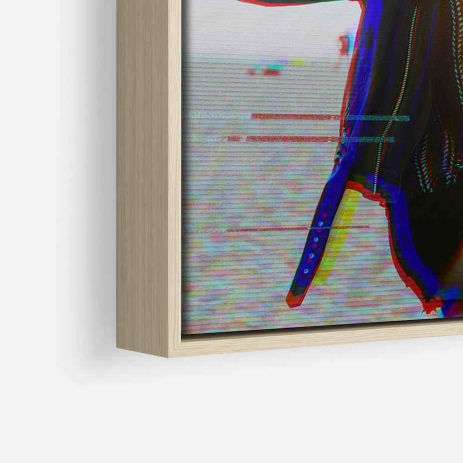 Obraz w ramie 70x50 - Taniec tęsknot - zdjęcie w stylu retro, dodane kolorowe akcenty - rama drewno