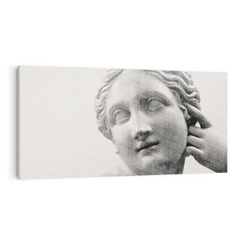 Obraz na płótnie 140x70 - Szarość w Kamieniu - monochromatyczna marmurowa rzeźba, odcienie szarości