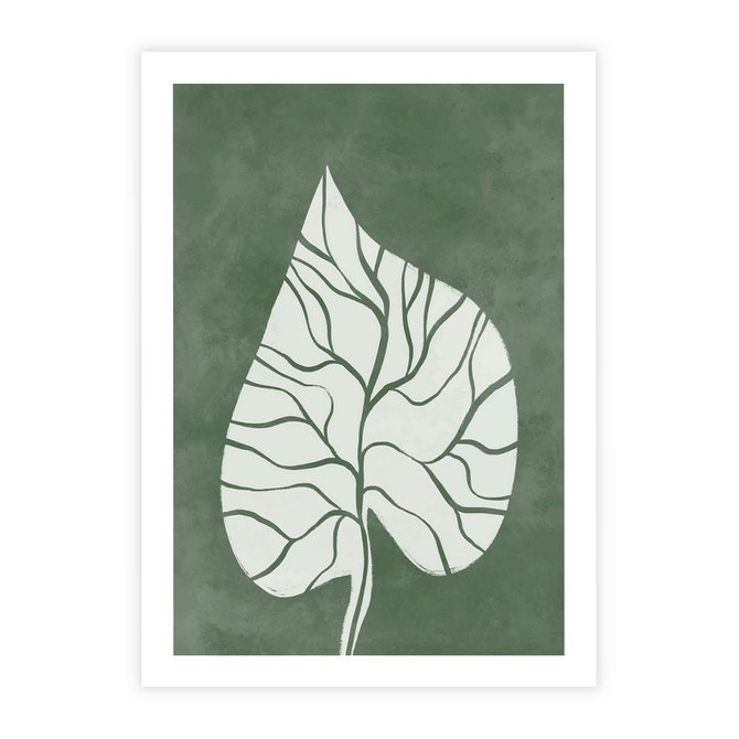 Plakat bez ramy 21x30 - Migotliwe Wnętrze Zieleni - zielony plakat, roślinne motywy