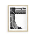 Plakat w ramie 30x40 - Minimalizm Wysokości - architektura, czarno białe zdjęcie - rama drewno