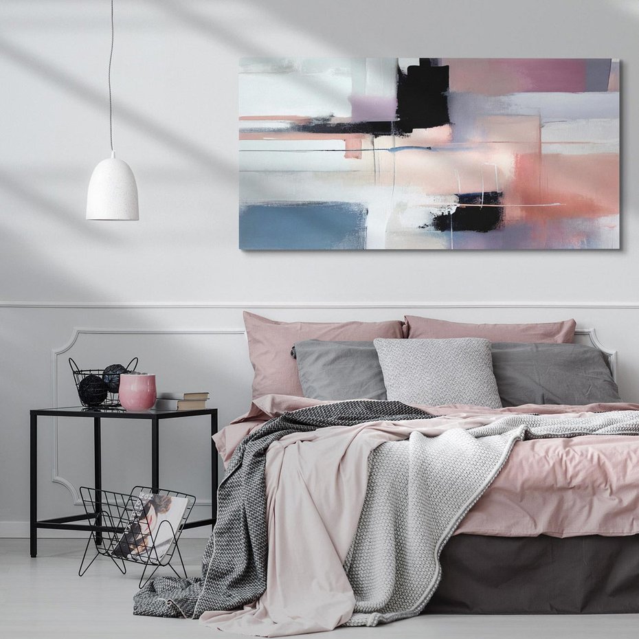 Obraz na płótnie 120x60 - Zamglone Kierunki - abstrakcja, obraz olejny