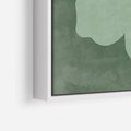 Obraz w ramie 70x100 - Kształty Zieleni - abstrakcyjny kształt, zielony plakat - rama biała
